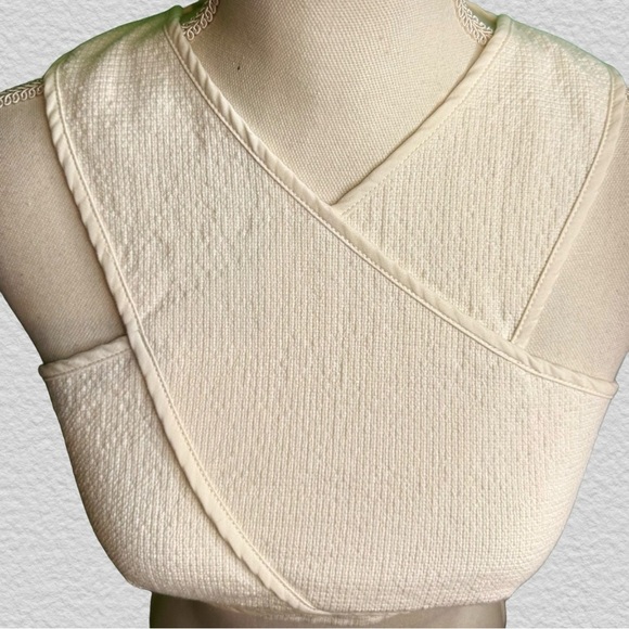 BCBGMaxAzria ‘Nyella’ Crossover Crop Top in “Off White” Size XS - Picture 11 of 13
